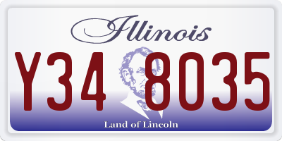 IL license plate Y348035