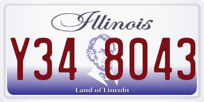 IL license plate Y348043