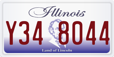 IL license plate Y348044
