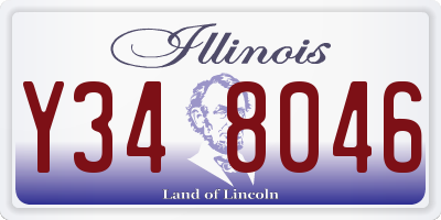 IL license plate Y348046