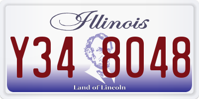 IL license plate Y348048
