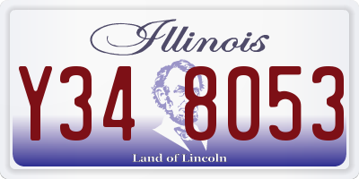 IL license plate Y348053