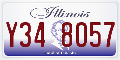 IL license plate Y348057
