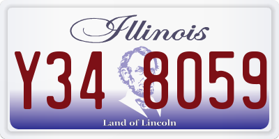 IL license plate Y348059