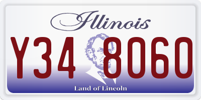 IL license plate Y348060