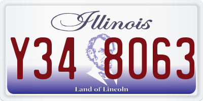 IL license plate Y348063