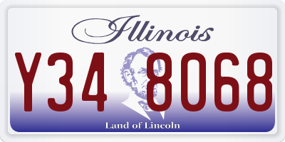 IL license plate Y348068