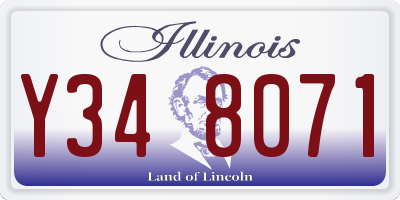 IL license plate Y348071