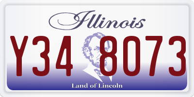 IL license plate Y348073
