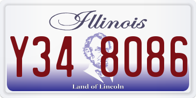 IL license plate Y348086