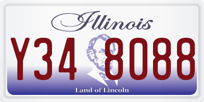 IL license plate Y348088