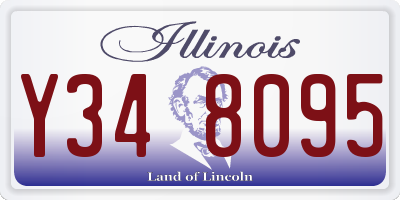 IL license plate Y348095