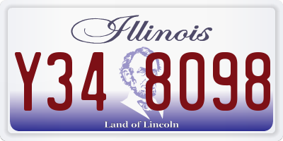IL license plate Y348098