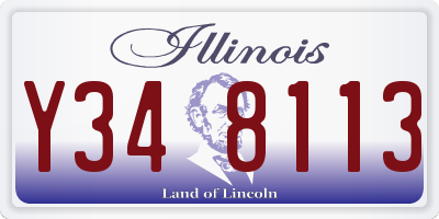 IL license plate Y348113