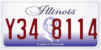 IL license plate Y348114
