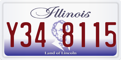 IL license plate Y348115
