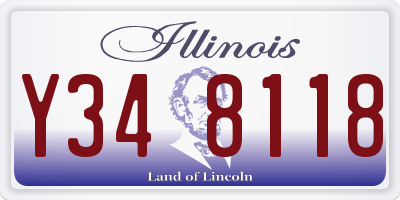 IL license plate Y348118