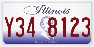 IL license plate Y348123