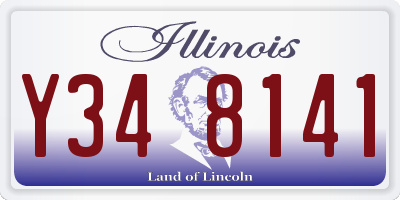 IL license plate Y348141