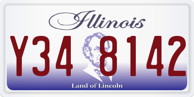 IL license plate Y348142