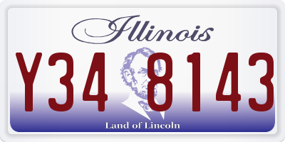 IL license plate Y348143