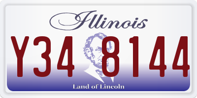 IL license plate Y348144