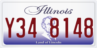 IL license plate Y348148