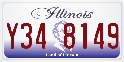 IL license plate Y348149