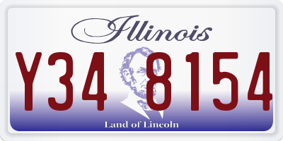 IL license plate Y348154