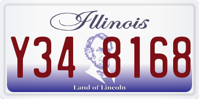 IL license plate Y348168