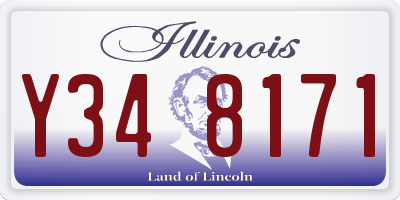 IL license plate Y348171