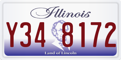 IL license plate Y348172