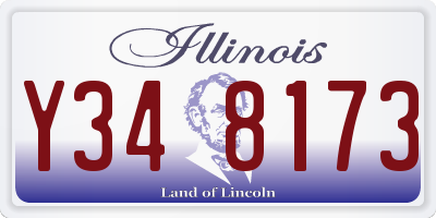IL license plate Y348173