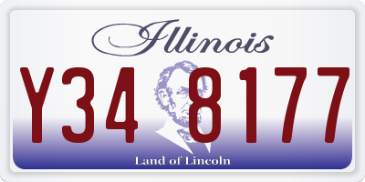 IL license plate Y348177
