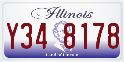 IL license plate Y348178