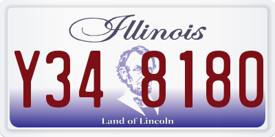 IL license plate Y348180
