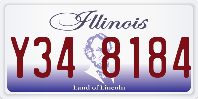 IL license plate Y348184