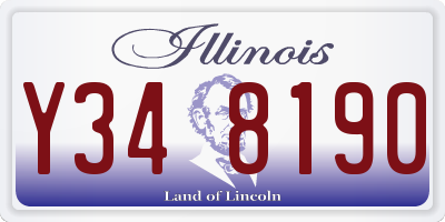 IL license plate Y348190