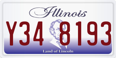 IL license plate Y348193