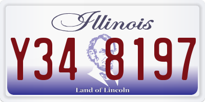 IL license plate Y348197