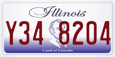 IL license plate Y348204