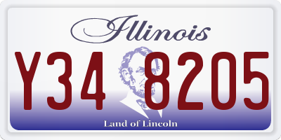 IL license plate Y348205