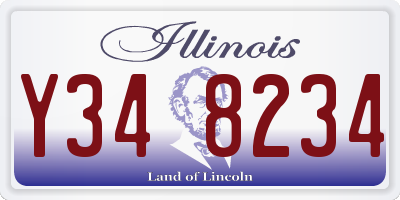IL license plate Y348234