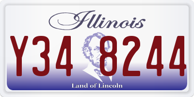 IL license plate Y348244