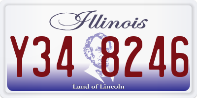 IL license plate Y348246