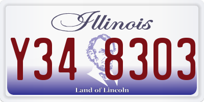 IL license plate Y348303