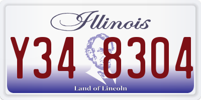 IL license plate Y348304