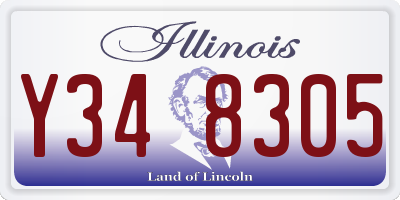 IL license plate Y348305