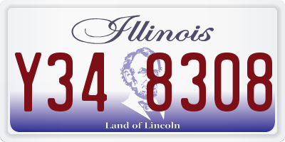IL license plate Y348308
