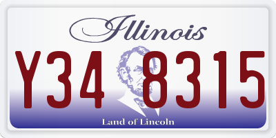 IL license plate Y348315